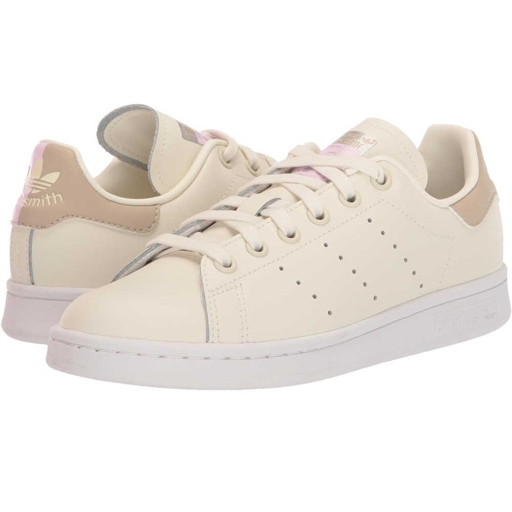 Adidas Original Women's Stan Smith Beige and Pink Sneakers